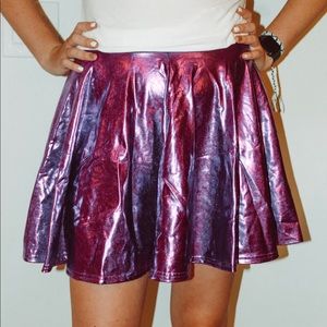 Purple Pleated Skirt